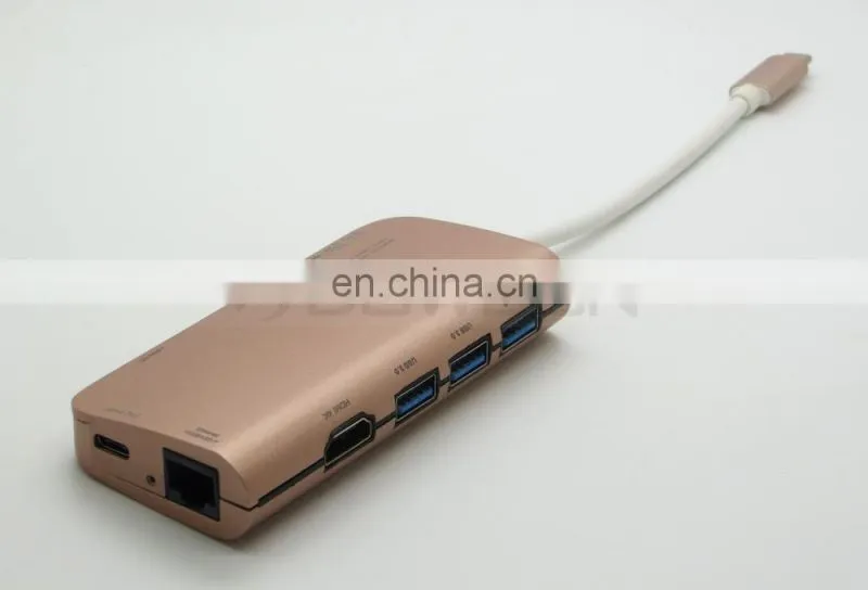 USB C Hub 8 in 1 Multi Port Adapter Type C Combo Hub for Macbook pro