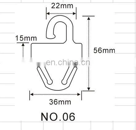 2014 plastic hanging display sock hooks