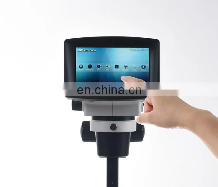3D digital video zoom stereo microscope with LCD screen
