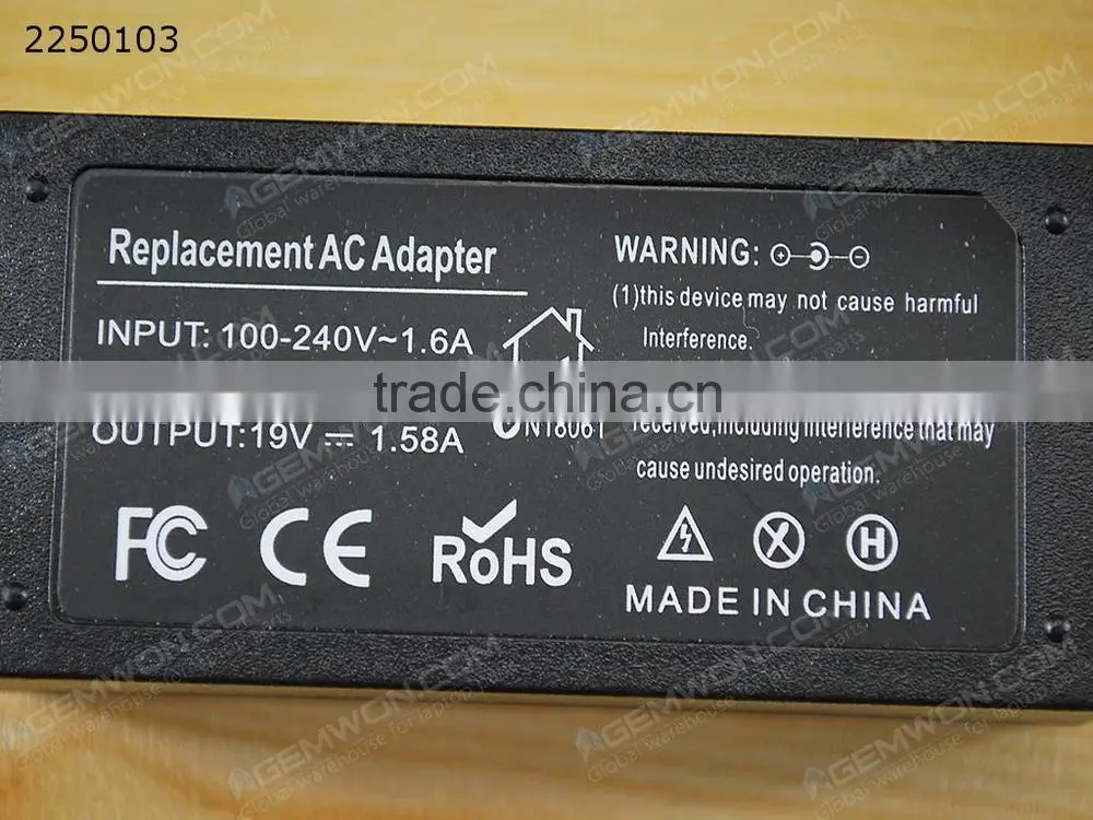 High Copy Laptop AC Power adapter for DELL 19V 1.58A 5.5*1.7mm 30W