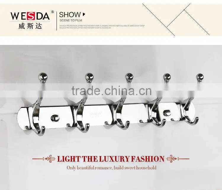 WESDA New product Decorative Stainless Steel Clothes Hook (030)