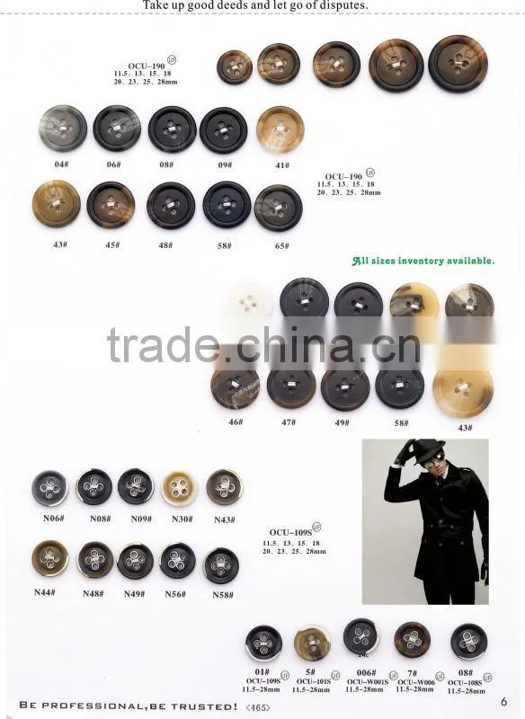 4holes dark blue urea buttons for suits