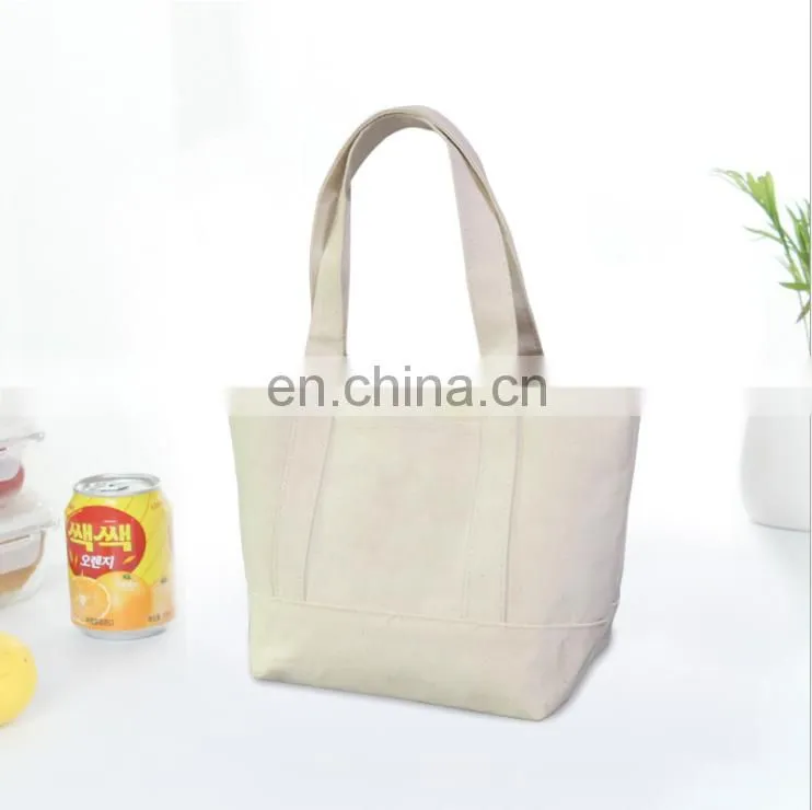 New Tote Canvas Packaging Lunch White Handbags