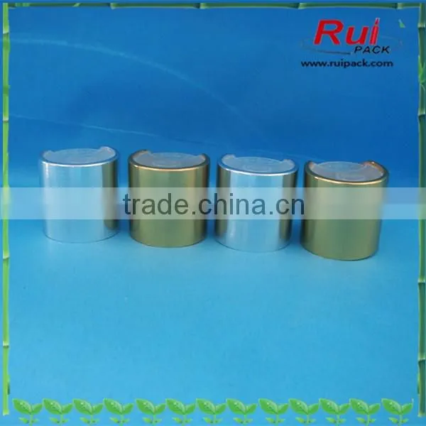 24/410 skin care aluminum disc top cap,Cosmetic press disc top lid