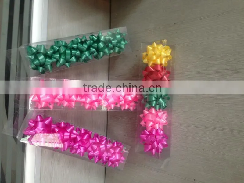 2015 Pretty Metallic Star Ribbon Bows And Easter Egg Sets with Satin Ribbon Tinsels for Gift Packing