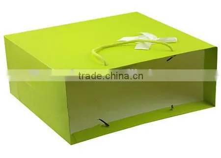 bright green color gift paper bag