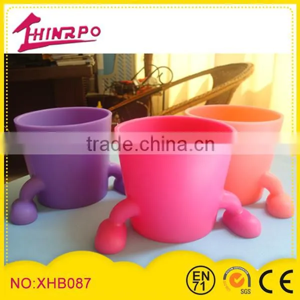 Colorful decorative Silicone Flower Pot & cheap garden pots