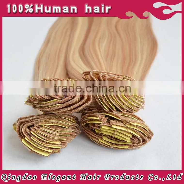 70 300g excellent hot sale human clip in human hair extensions 300g