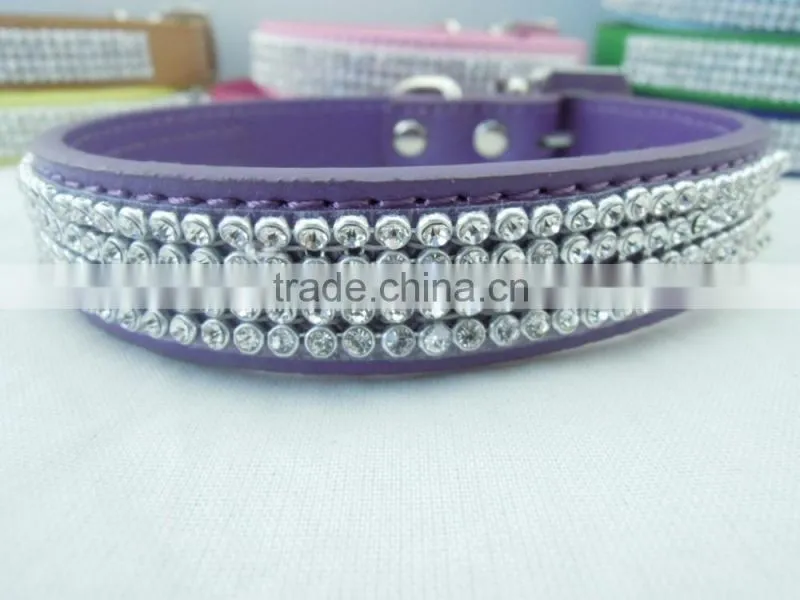 Manufacturer supply diamond type leather pet collar fashion decoration dog collar