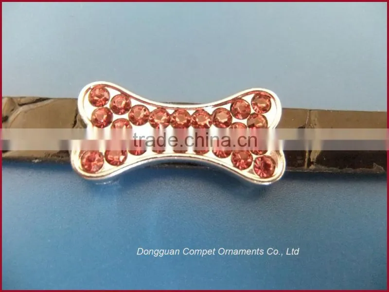 10MM Diy jewellery accessories colorful rhinestone bone slide charm