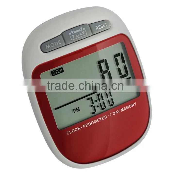 Sport Fintess Step Counter Digital Pocket 3D Pedometer with Tri-Axis Technology, in Black