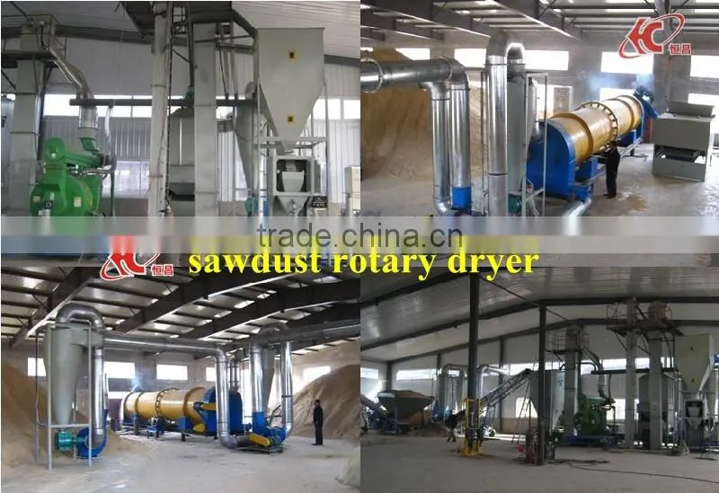 High drying efficiency wood chips rotary dryer with CE certificate