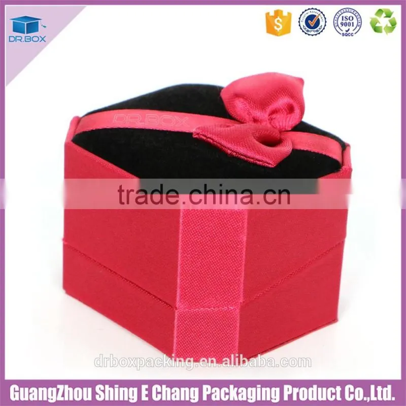 Luxury handmade paper jewelry box/custom jewelry box/jewelry packaging box with ribbon closure