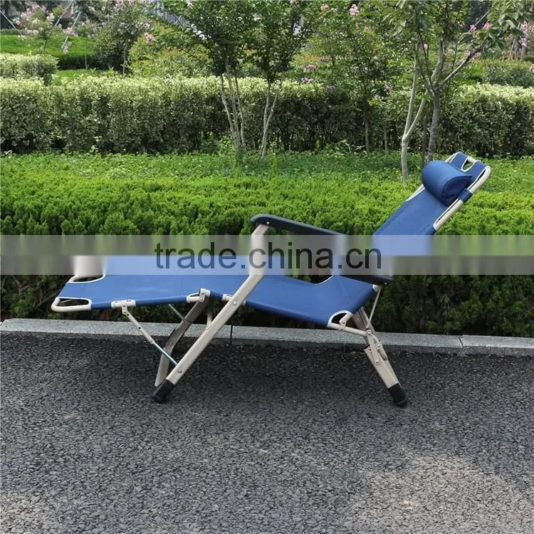 Two Use Portable Sleeping Folding Recliner Folding Footrest Beach Lounge Chair