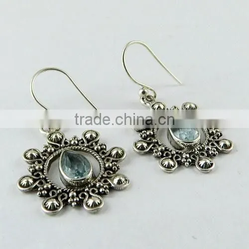 Floret !! Red Garnet 925 Sterling Silver Earring, Gemstone Silver Jewelry, Handmade Silver Jewelry