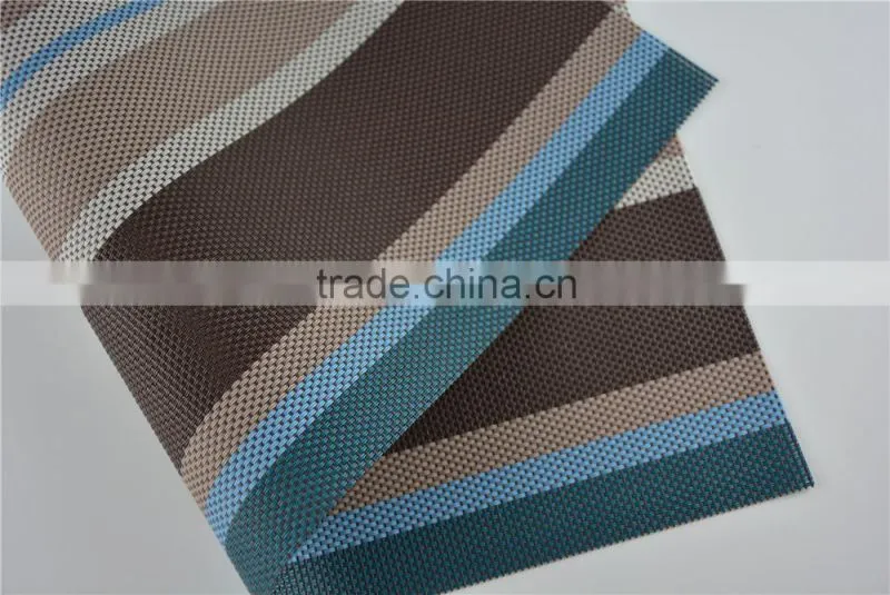 Europe fashion new style Blue with brown strip rainbow placemat