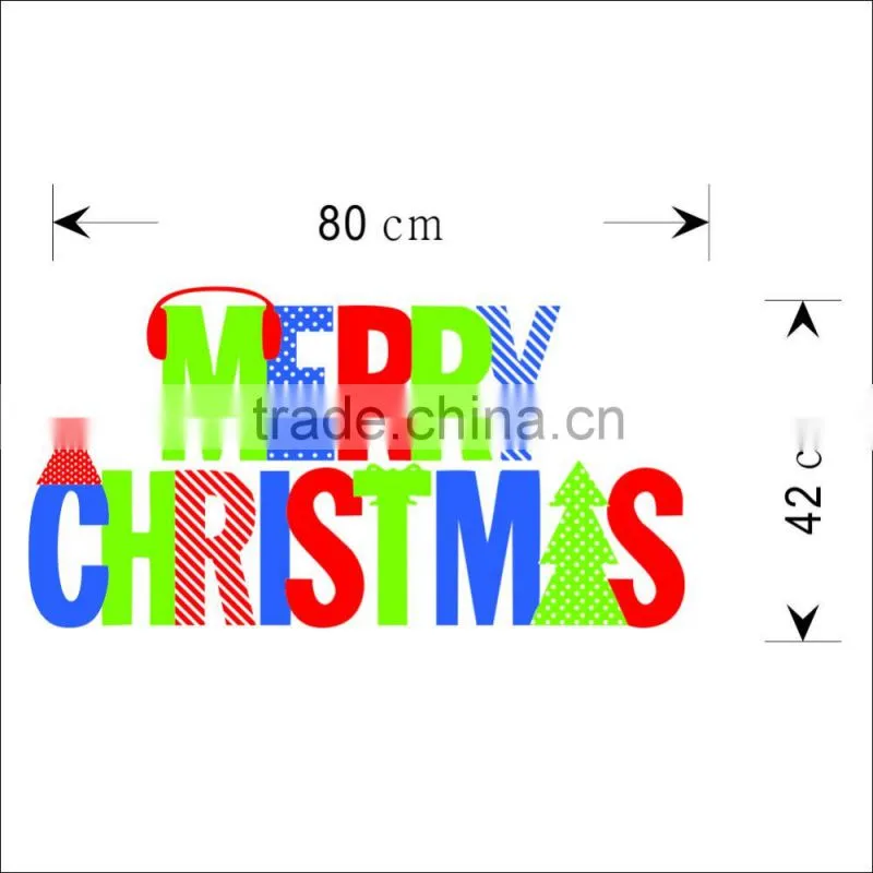 ALFOREVER Mix color design vinyl Merry Christmas design sticker
