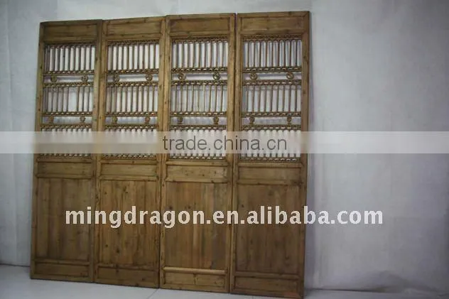 chinese antique natural carved screen