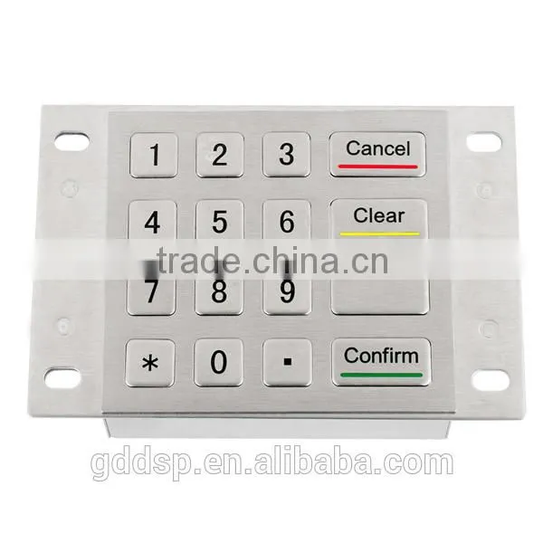 Manufacturer metal keys access control system black metal keypad