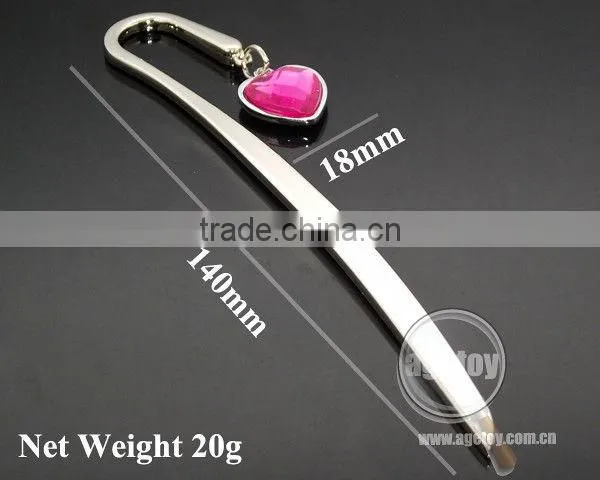 Metal Heart Shaped Bookmark
