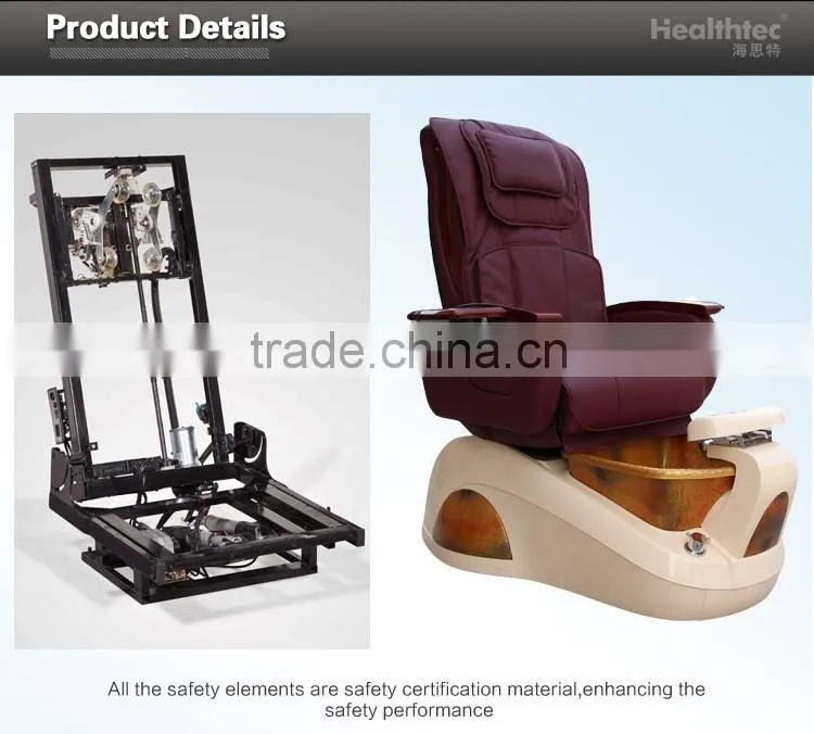 luxury glass bowl pedicure spa massage chair for nail salon