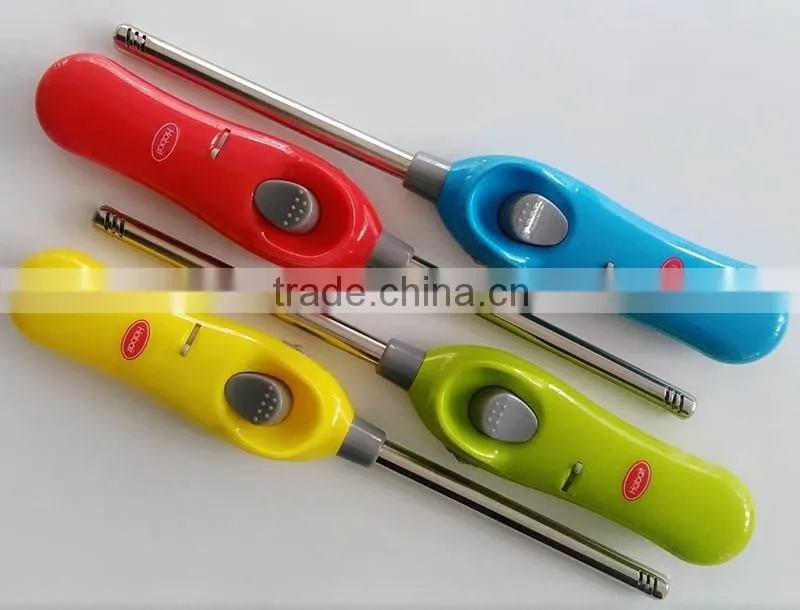 Plastic refillable touch stash grill lighter with customized colors