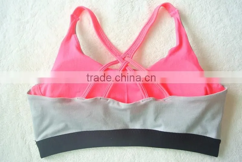 Shantou Wholesale Underwear Factory Women Plain Custom Blank Sports Bra