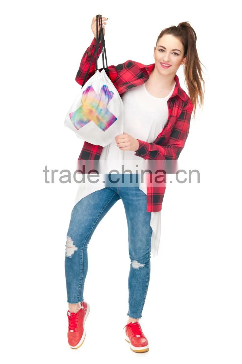 Brand New Hot Sale Custom 3D Print X Promotion Kids Drawstring Backpack Wholesale