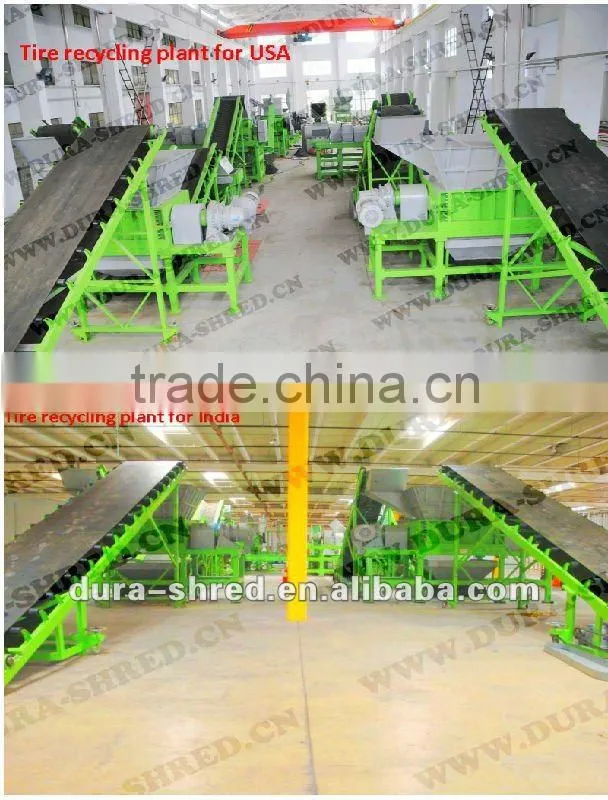 used tire cutting machine in tire recycling machinery