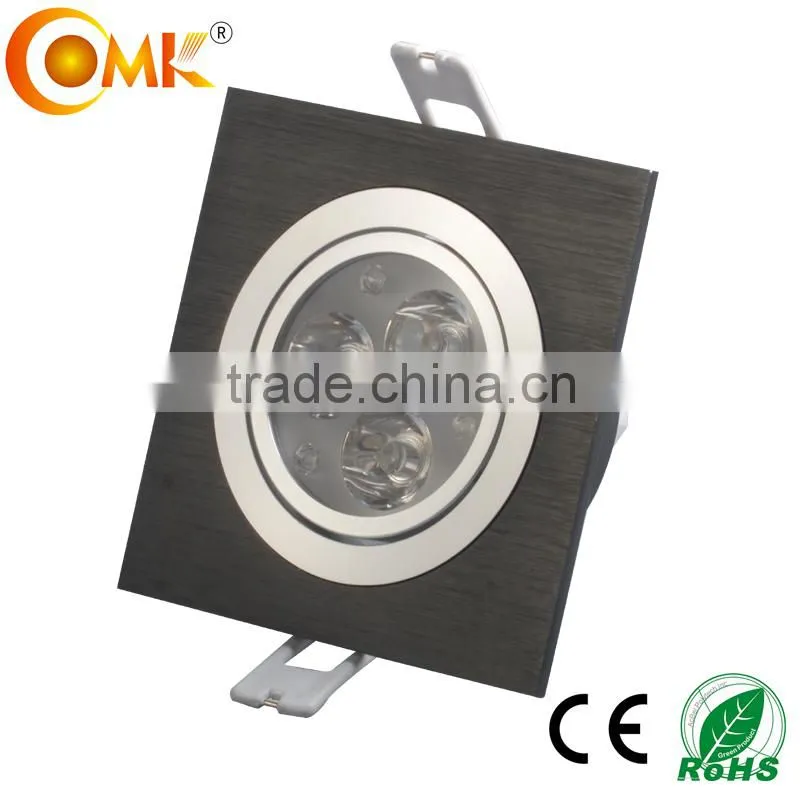 china supplier black lighting ceiling square 3w 9w bridgelux adjustable led ceiling panel light