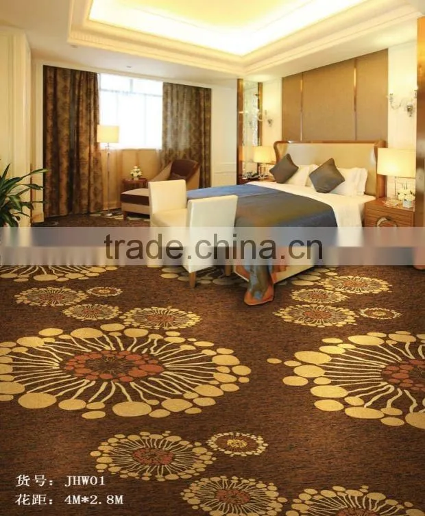 High Quality Luxury Warmth Fireproof Polyester Yarn Hotel Hall Corridor Carpet Customize Pattern Star Carpet