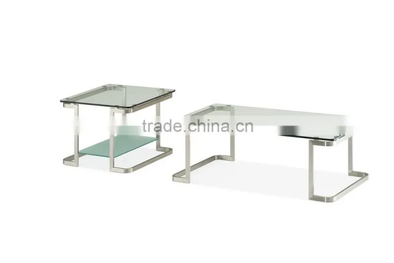 CT-06 ET-06 stainless steel glass modern coffee table