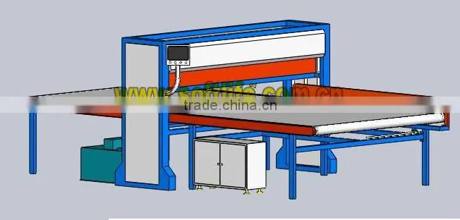 Mattress gluing machine