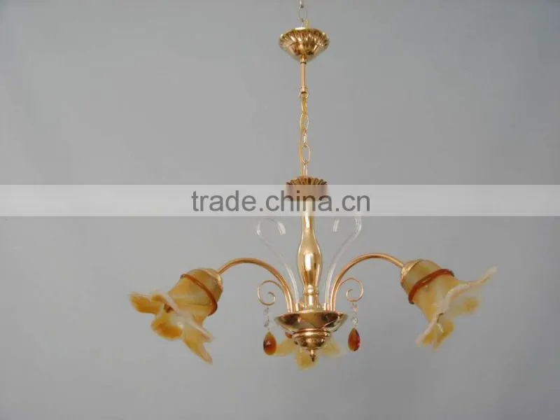 Luxury Retro Golden Vintage Home Decor Lily Flower Pendant Chandelier with China Export Factory