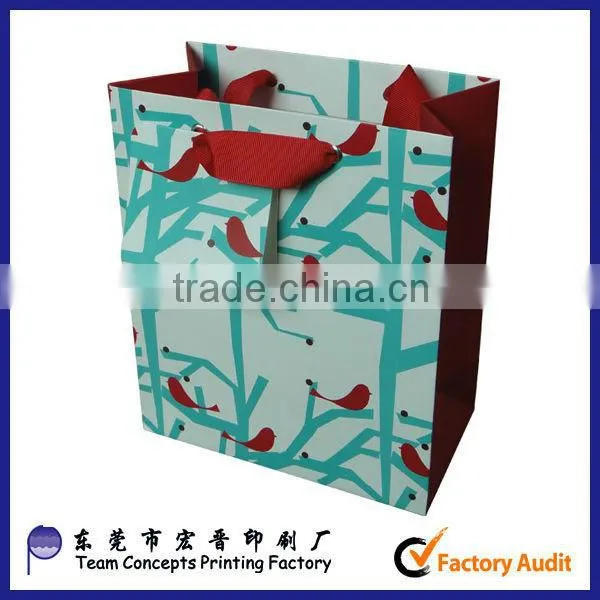 fancy gift paper bag with ribbon handle