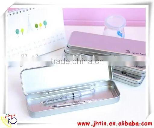 metal tin pencil box, plain tin boxes, metal boxes with hinged lids
