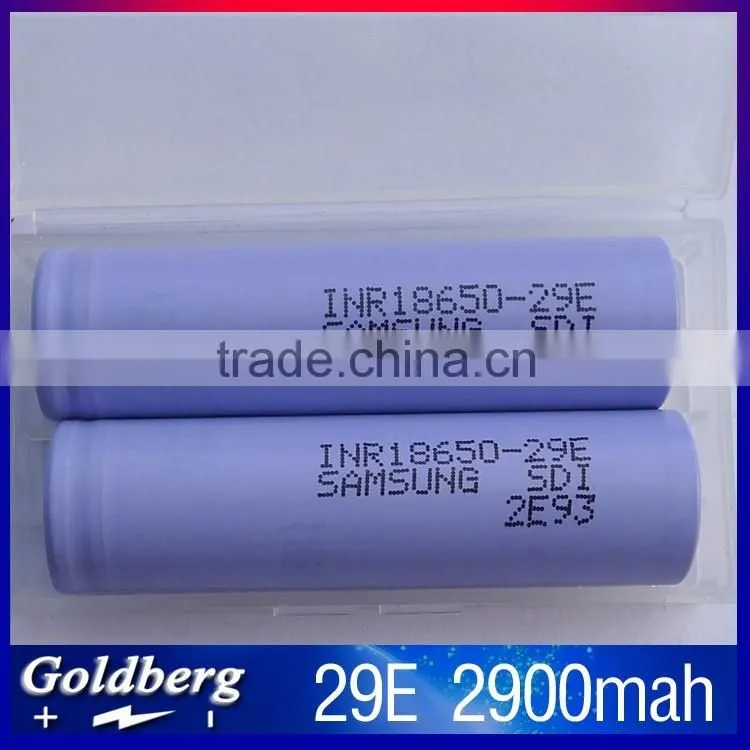 original samsung inr18650-29e 18650 2900mah 3.7v rechargeable Li-ion Battery for electric scooter,samsung sd1 29e