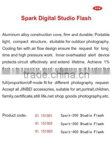 Jinbei Professional Photo Studio Flash Kit - Spark Kit 2, Strobe Kit, Photo Flash Set, Photographic Equipment