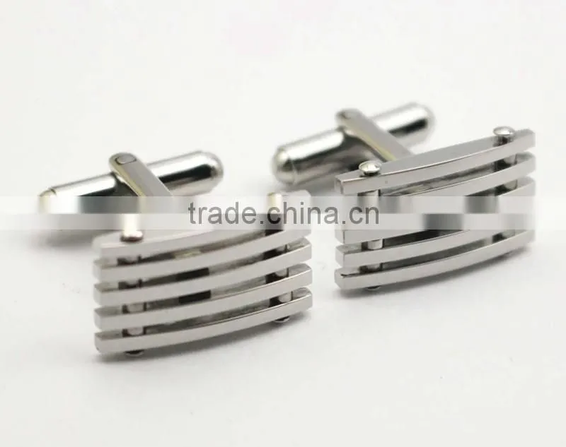 Fashion Silver 316L Stainless Steel Factory Wholesale Cufflink