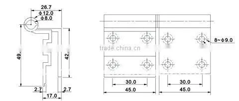 Excellent Quality Aluminium Door Hinge