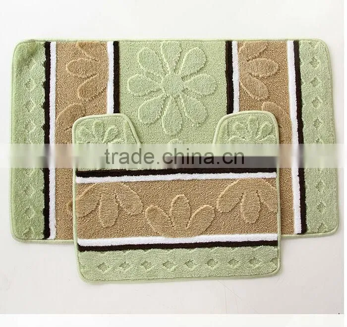 2pcs floor mat Anti-slip with TPR washroom mat with 2pcs