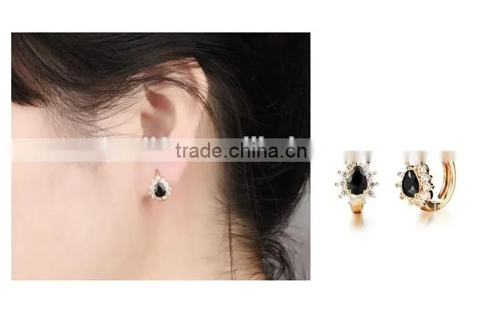 2016 zircon jewelry stainless steel earings for fancy girls