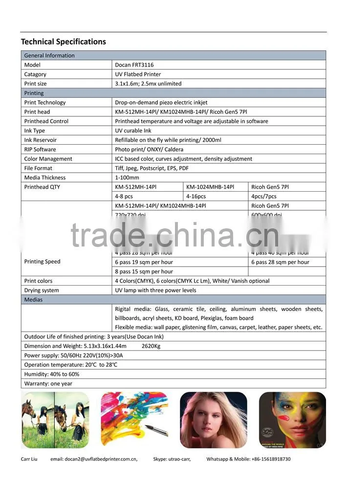 wide format uv printer/wood furniture printer/wood glass metal printer