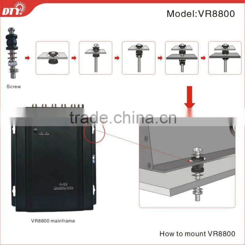 professional 4ch hdd school bus mobile safe box hd car dvr, VR8800