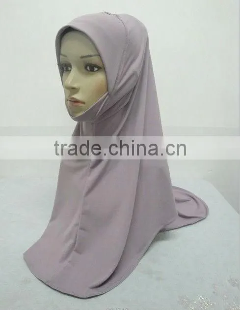 H178 latest lycra plain muslim hijab