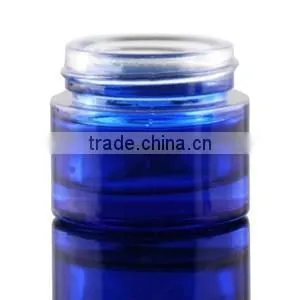 wholesale empty painted blue glass jar