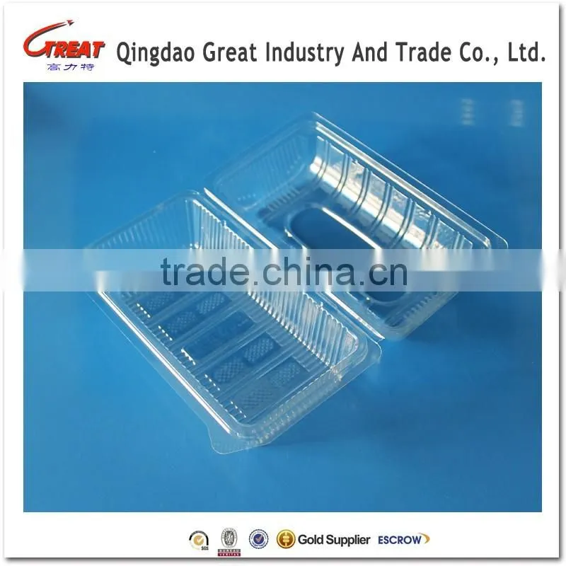 Food Grade plastic fruit container for food vegetables cakes fruits large size