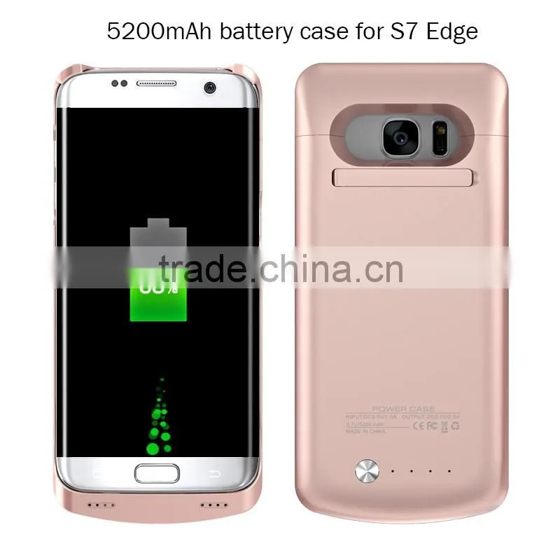 Mobile phone shell power bank 5200mah battery case for S7 edge capacity 5200mah power bank