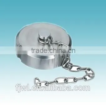 Stainless Steel Sanitary Pipe fittings Blind Nut With Chain