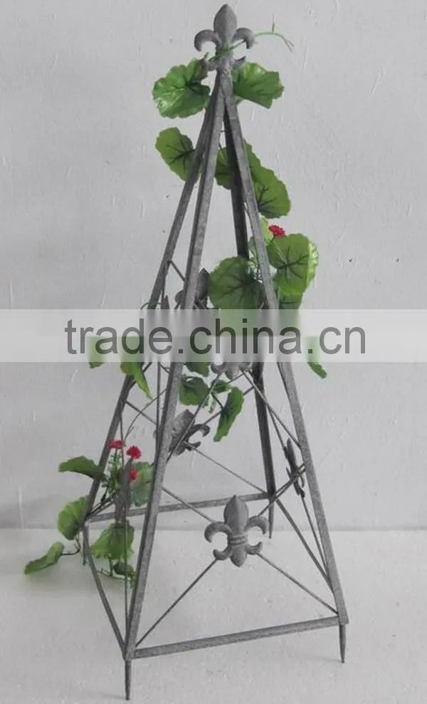 French country garden metal stand for flower
